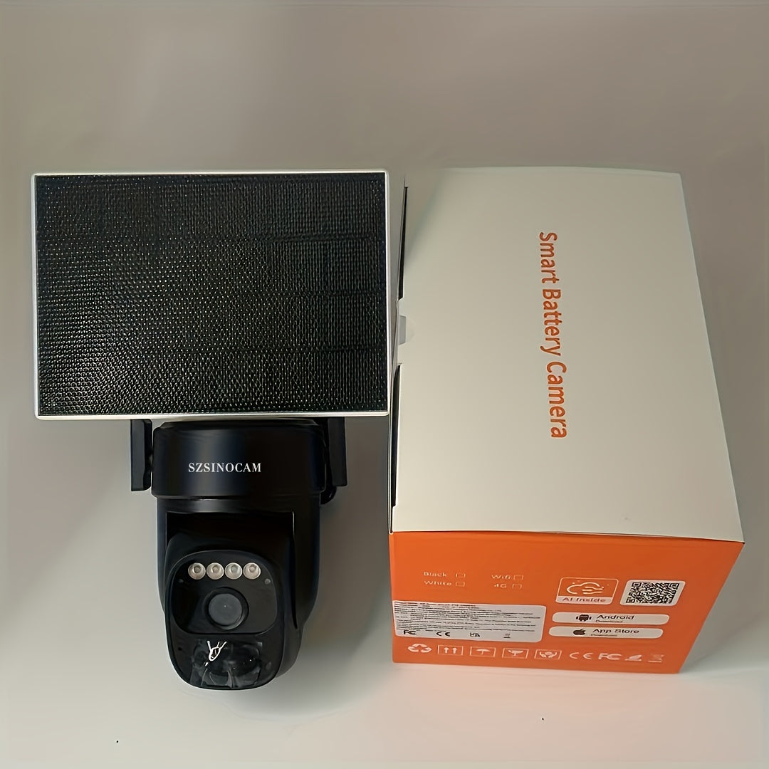 Cámara de seguridad solar inalámbrica 1080P PTZ visión nocturna detección de movimiento Wi-Fi exterior