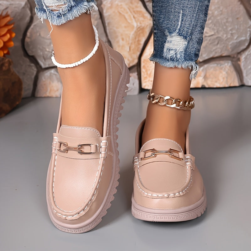 Women's Slip-On Loafers Synthetic Flat Shoes Non-Slip All-Season