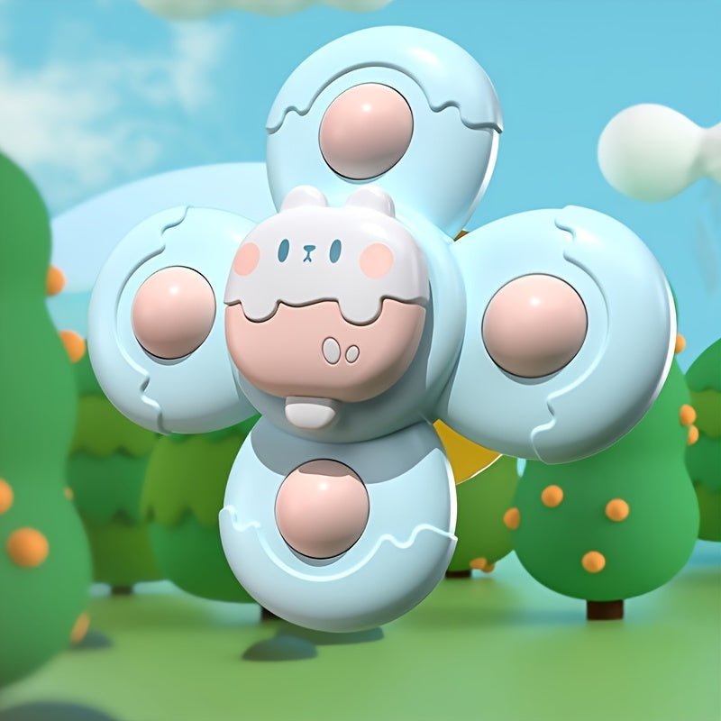 Baby Bath Toy for Infants and Toddlers Ages 0-3 Suction Cup Spinner Chewable BPA-Free