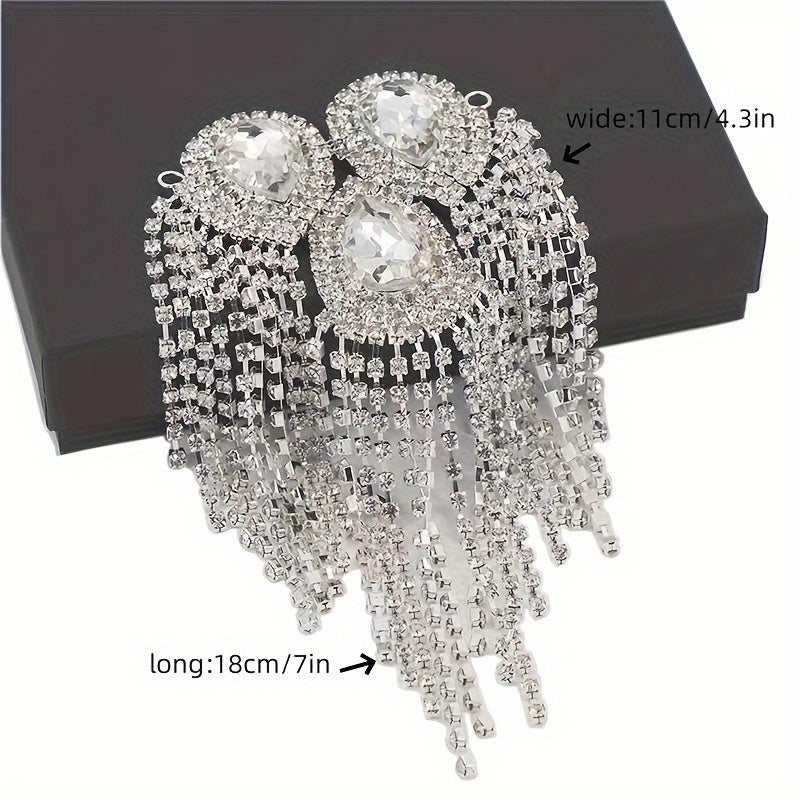 Maydonchalar va kostyumlar uchun rhinestone bilan bezatilgan kiyim-kechak aksessuarlari