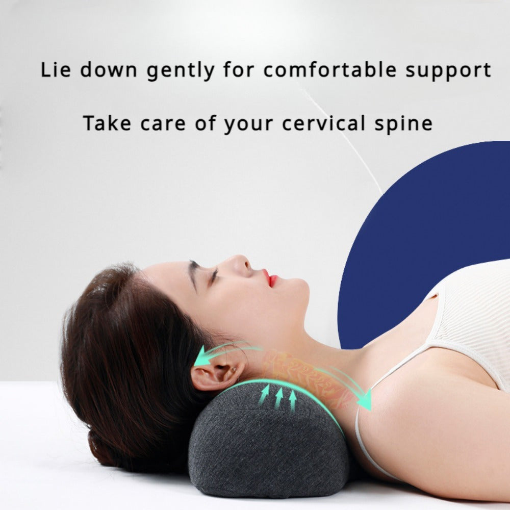 Xotira Ko'pikidan Yasalgan Bo'yin Pillasi - O'rtacha Qattiqlik, Umumiy Dizayn, Umumiy Qulaylikni Ta'minlash uchun Umumiy Qulaylik, Uyda Foydalanish uchun Portativ Kontur Bo'yin Ruloni, Sekin Qaytuvchi Materialdan Yasalgan