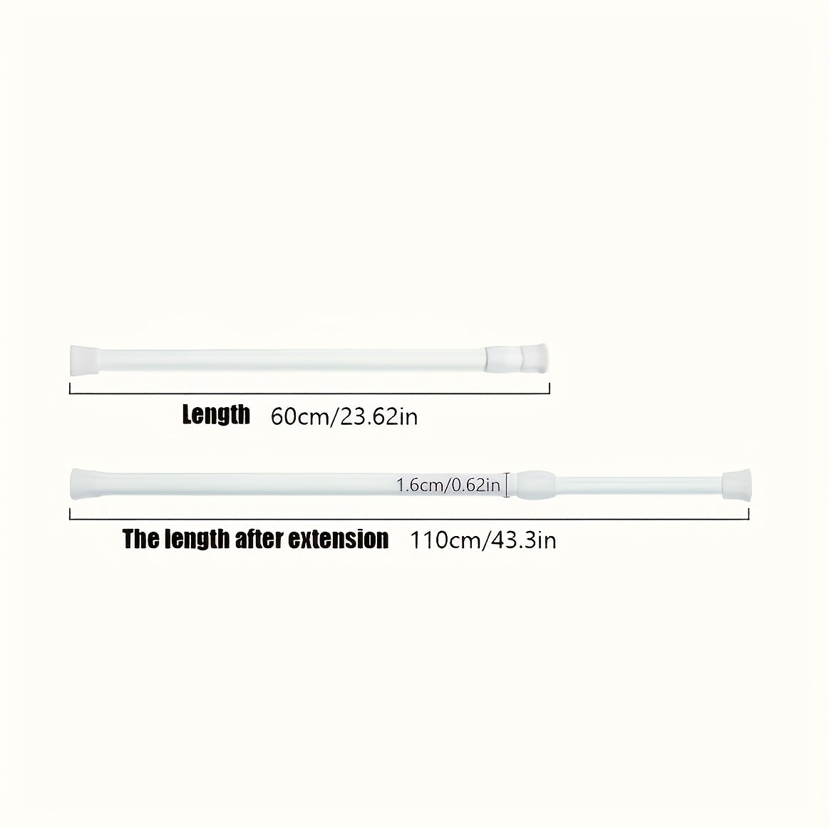 Adjustable Tension Curtain Rod with Anti-Slip Base Waterproof Easy Installation for Home and Bathroom