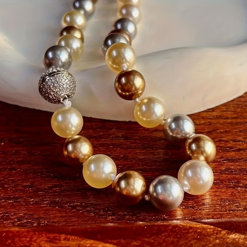 10mm Freshwater Pearl Necklace for Women Elegant Jewelry Gift