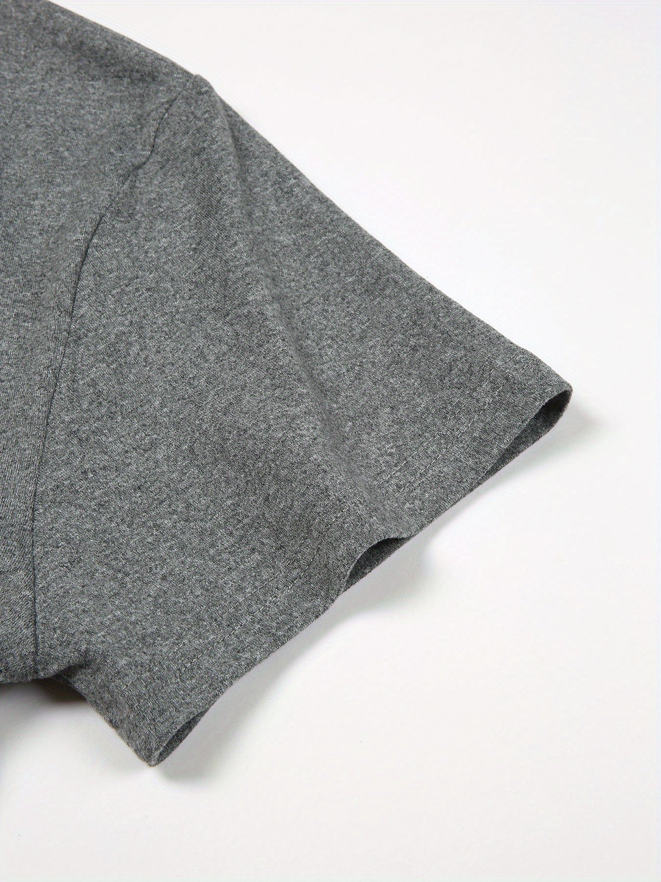 Plus Size Women's Cotton T-Shirt Short Sleeve Custom Photo Black Casual Top