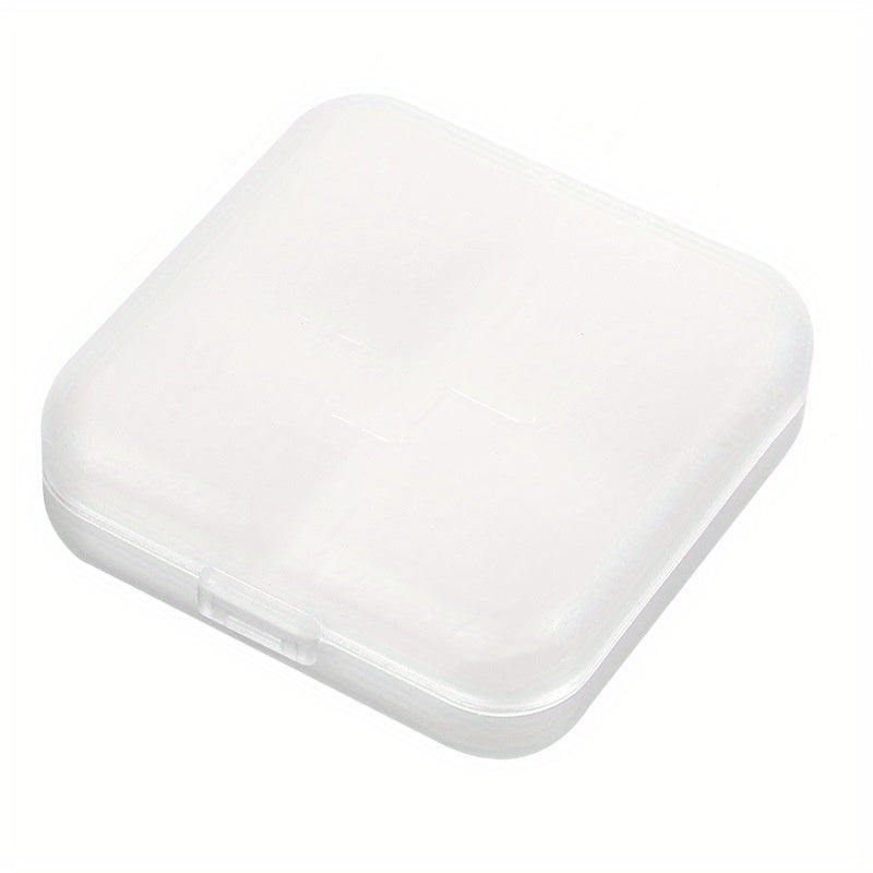 Small Portable Pill Box Four-Compartment Travel Organizer Storage Container