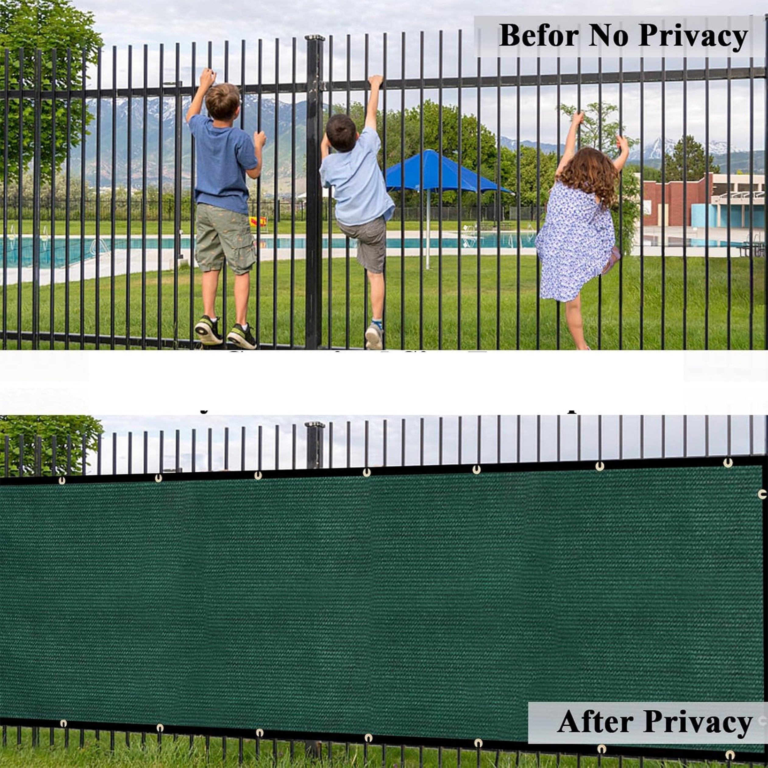 Polypropylene Privacy Screen with Grommets UV Protection Indoor Outdoor Garden Patio