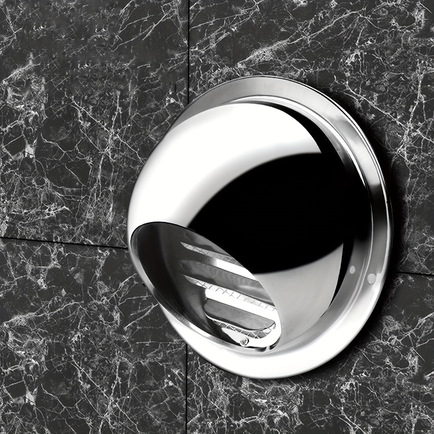 Aylana zanglamaydigan po'latdan yasalgan quritgich vent qopqog'i 10.16cm devorga o'rnatish uchun hammom ventilyatsiyasi