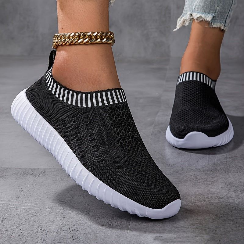 Women's Slip-On Breathable Low Top Sneakers for Gym Running and Walking