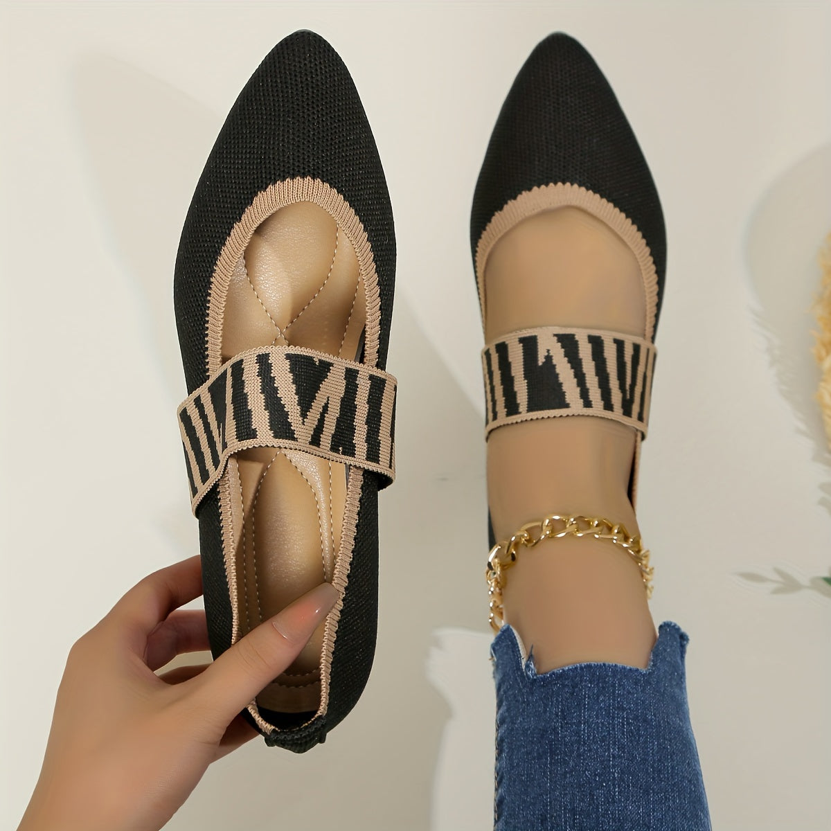 Women's Breathable Solid Color Mary Jane Shoes Lightweight Comfort Slip-Resistant