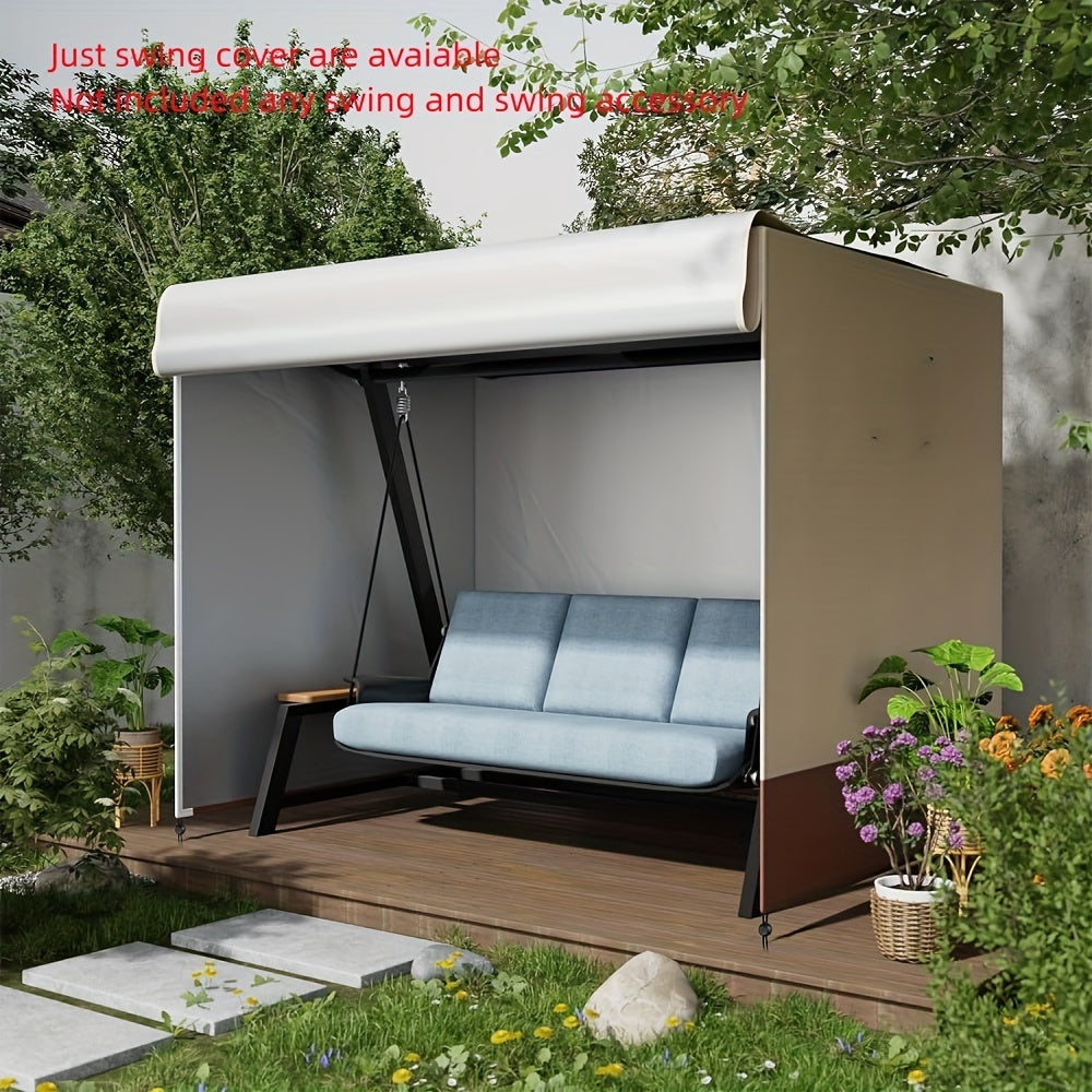 Outdoor Sun Protection Cover Polyester Taffeta Zipper Drawstring Black