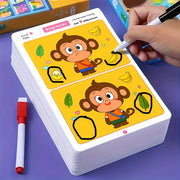Kids Concentration Puzzle Game with Erasable Picture Cards