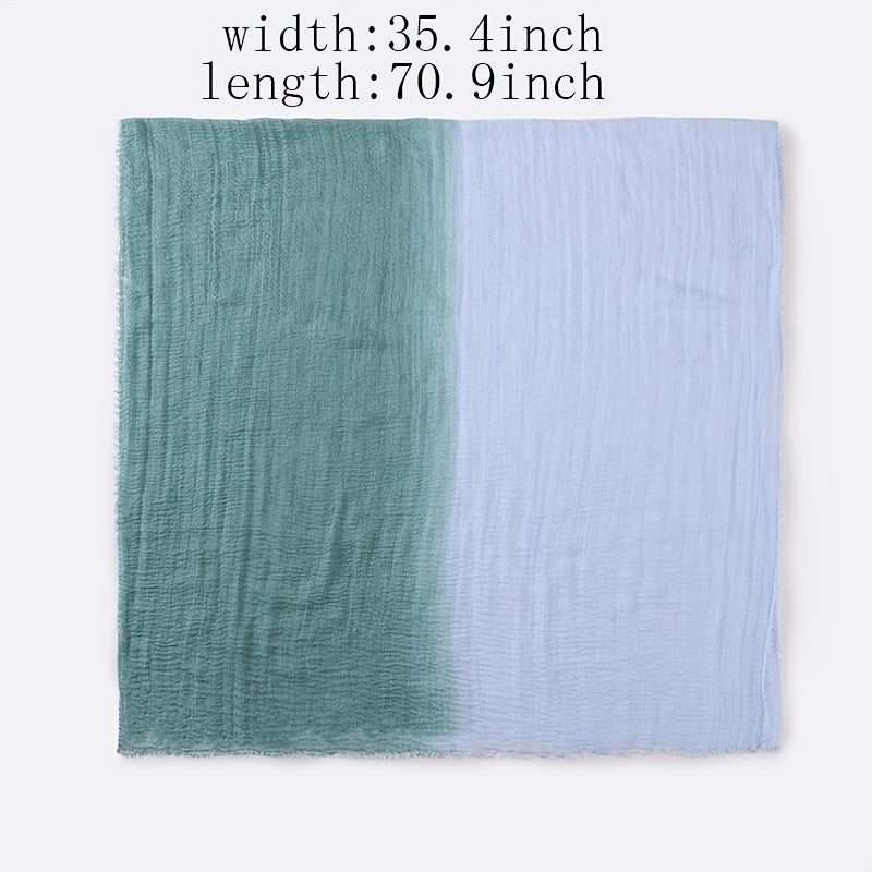 Women's Bohemian Gradient Hijab Scarf Polyester Stretchy Tie-Dye Multi-Color for Outdoor and Ramadan