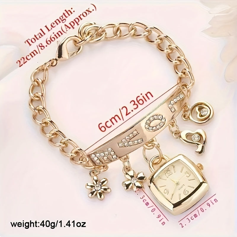 Women's Quartz Watch and Bracelet Set Elegant Gift for Special Occasions