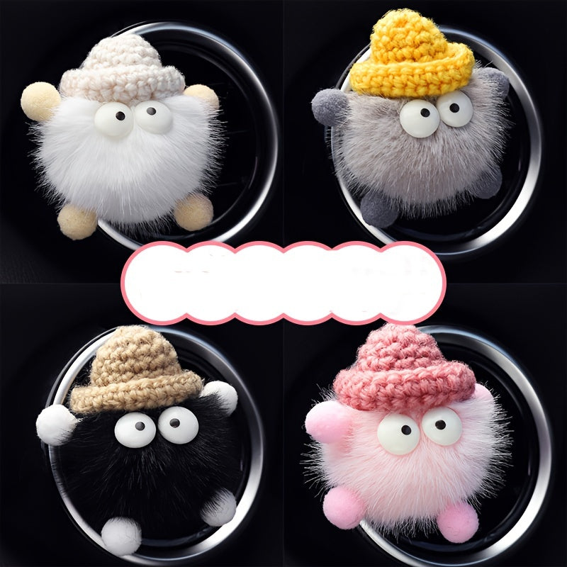 Автомобильный освежитель воздуха с ароматом персика, вязаная клипса на вентиляцию, украшение, длительная свежесть