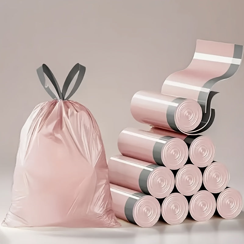 Extra Thick Polyethylene Drawstring Trash Bags Multipurpose Tear-Resistant for Household and Pet Waste