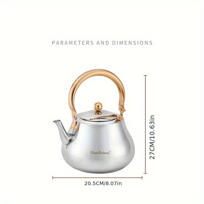 Stainless Steel 3.0L Kettle for Gas Stove with Open Flame Chime Design