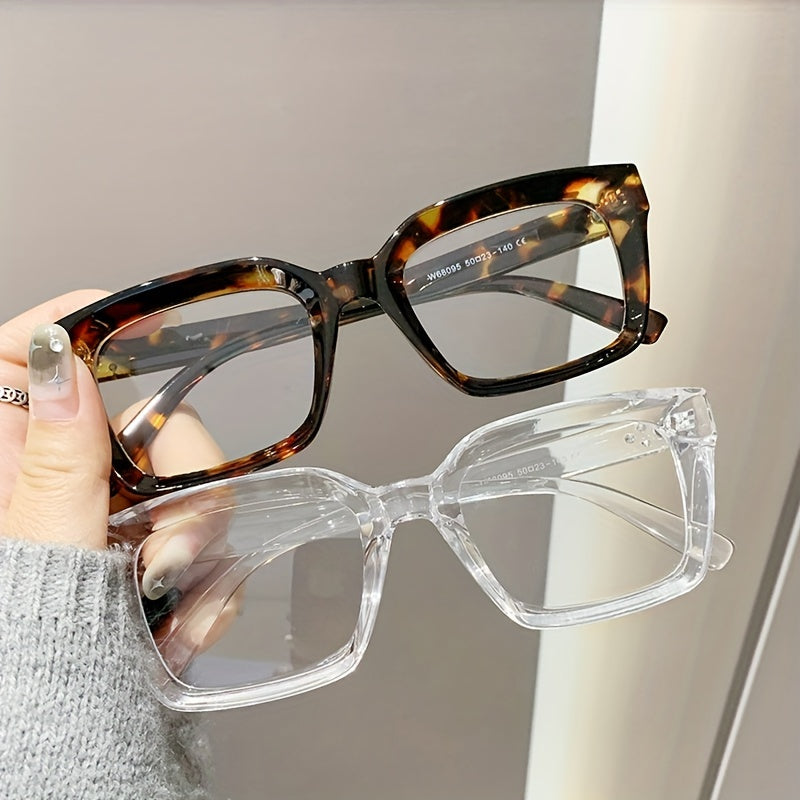 Square Optical Frame Glasses for Women Clear Lens Computer Spectacles