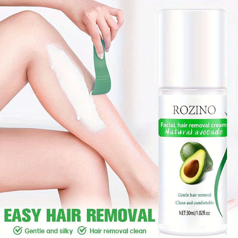 Unisex Avocado Hair Removal Cream 30ml Painless Moisturizing Light Beige