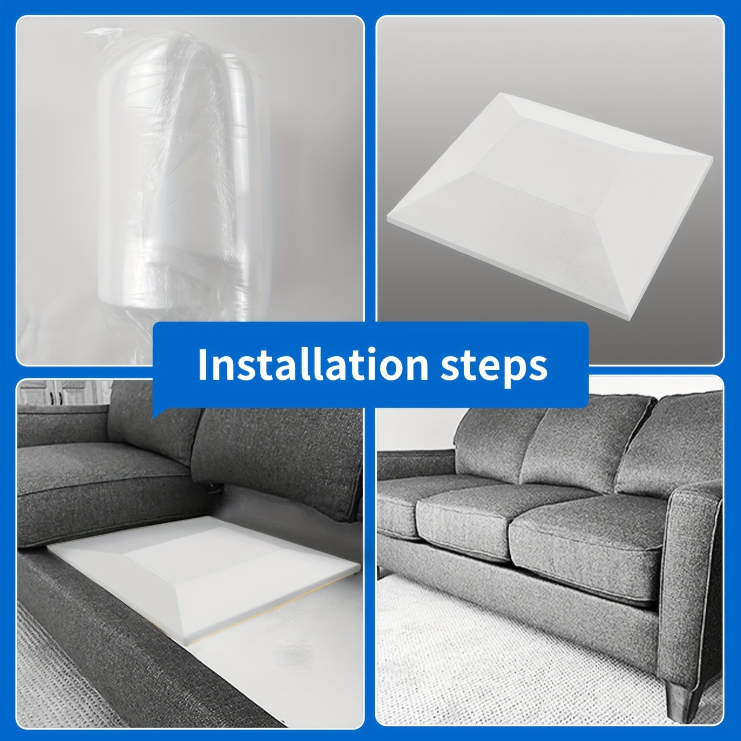 Foam Upholstered Sofa Cushion Bracket 50.8cm x 50.8cm Support for Living Room