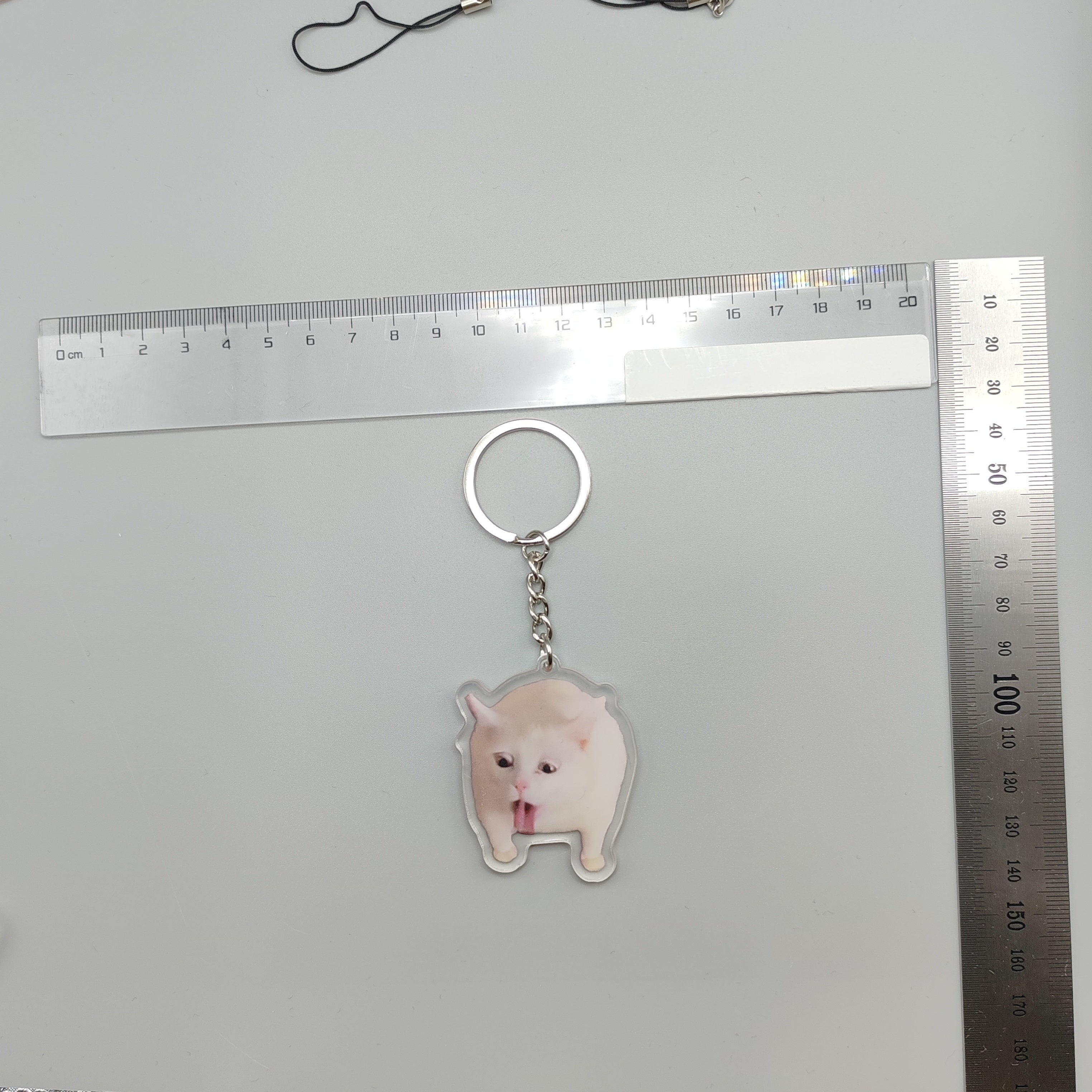 2D плоская кошка, собака, брелок, подвеска для мобильного телефона, автомобильный кулон, милый подарок