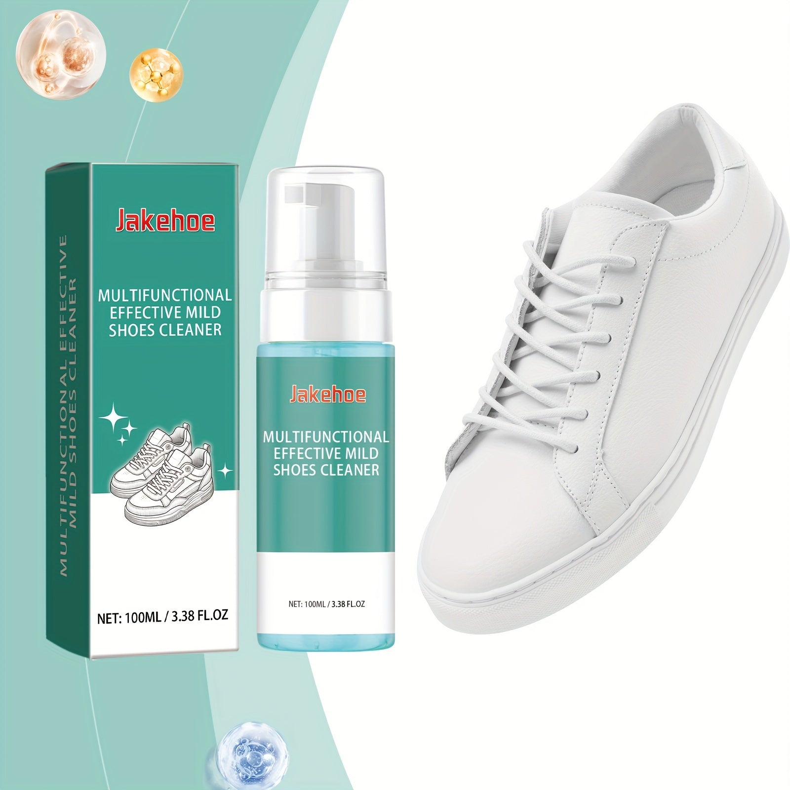 Limpiador multifuncional de espuma para zapatos 100ml Eliminación rápida de manchas Aclara los zapatos