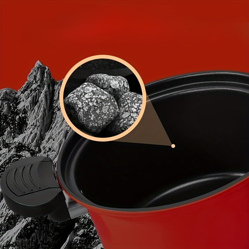 Olla a presión de acero inoxidable 24cm con tapa antiadherente, asas dobles y compatible con inducción