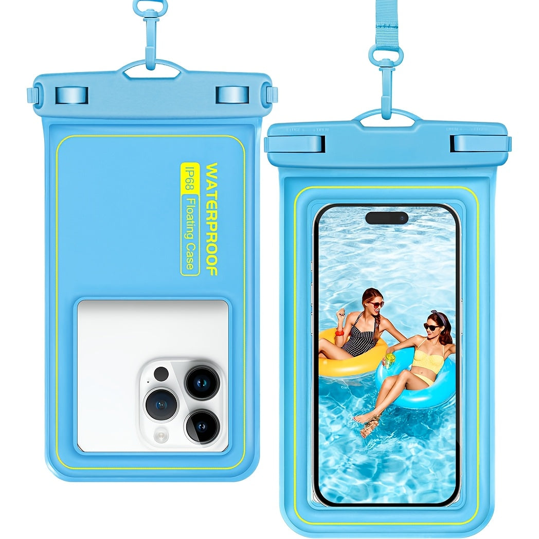 Waterproof Phone Case with Lanyard for Phones Up to 6.8 Inches for Water Activities