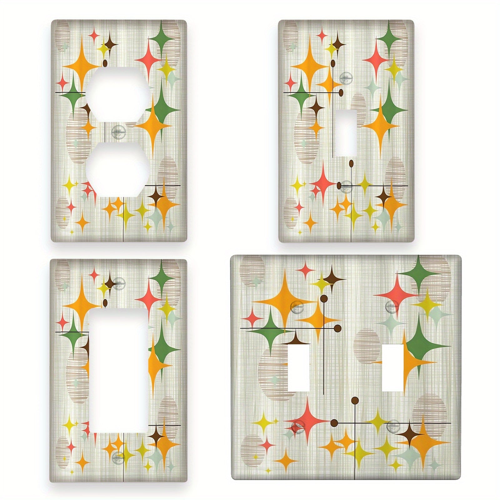 Mid-Century Modern Wall Plate Decorative Light Switch Cover Easy to Clean Versatile for Home Decor