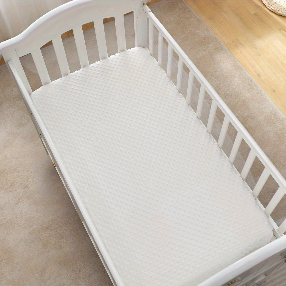 Soft and Stretchy Minky Fitted Sheet in Solid Color for Home Use 1 Piece