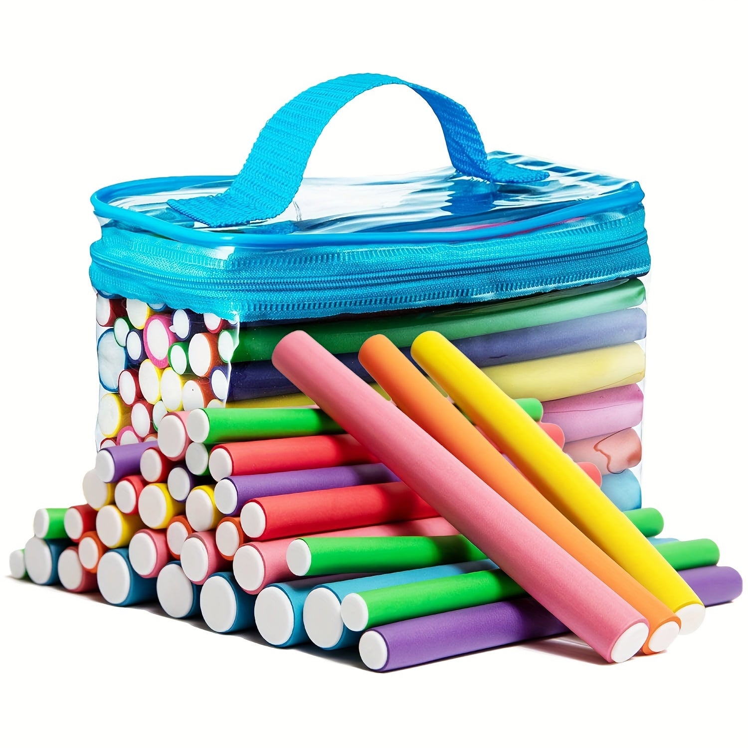 Set of 42 Colorful Sponge Hair Curlers for Flexible Curls and DIY Styling