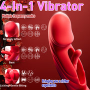 Women's Purple 4-in-1 Vibrating Clitoral Stimulator with 7 Modes