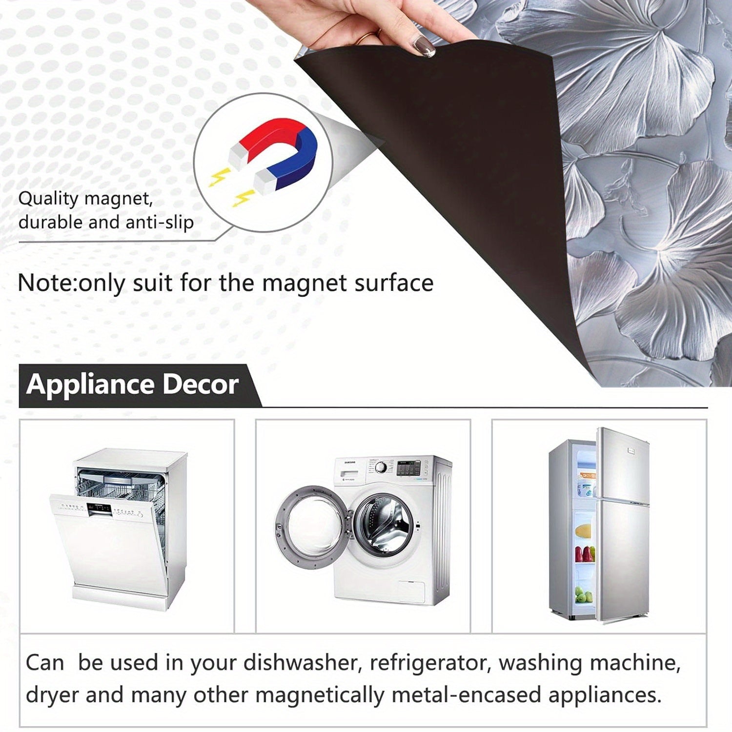 Магнитная крышка для посудомоечной машины с листом гинкго, водонепроницаемая, термостойкая металлическая панель, наклейка 58,5x65 см, декор для кухни