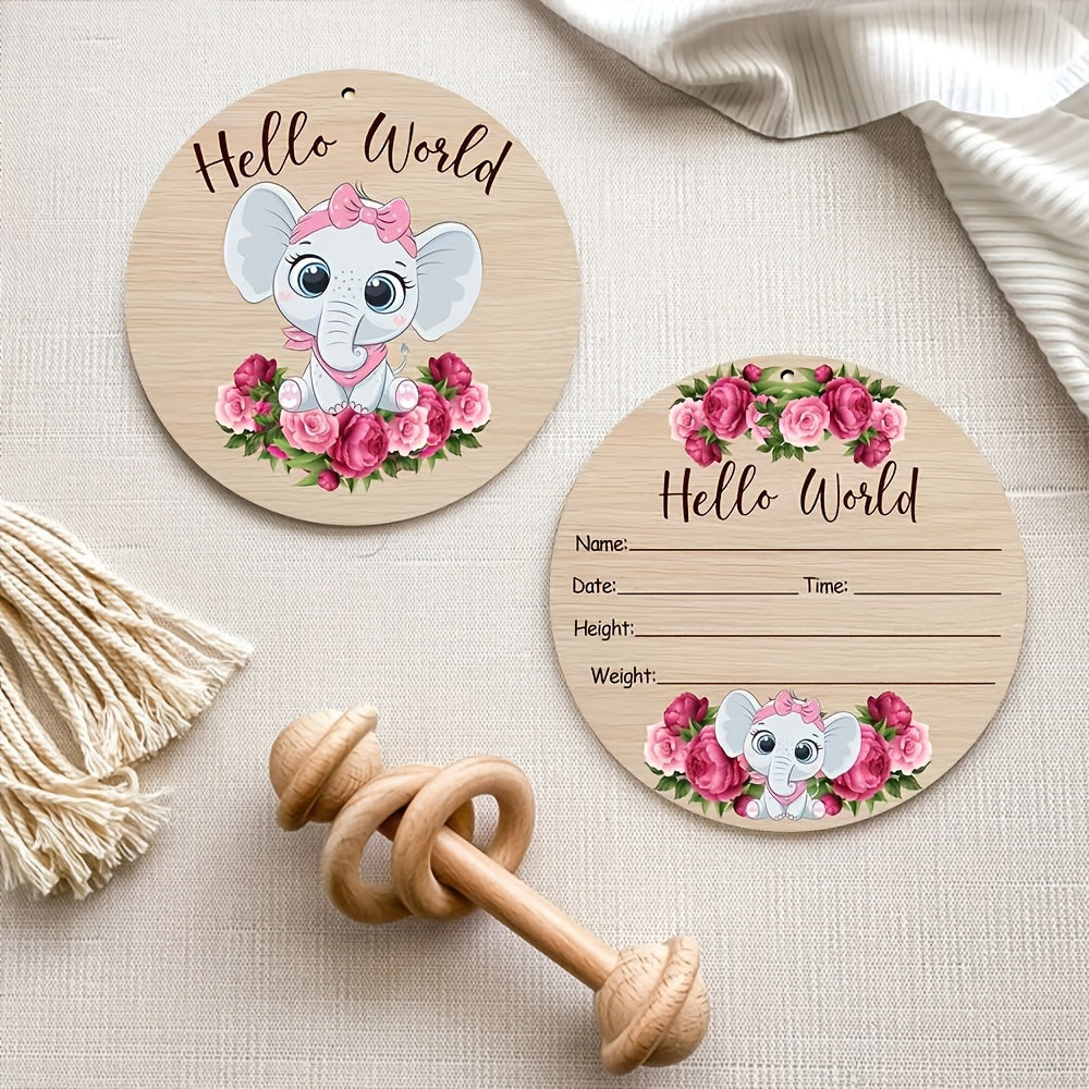 Personalized Wooden Announcement Sign for Kids Hospital Visits Baby Name Reveal Wall Decor