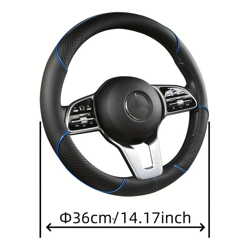 PVC Steering Wheel Cover Black and Red Fit Most Vehicles
