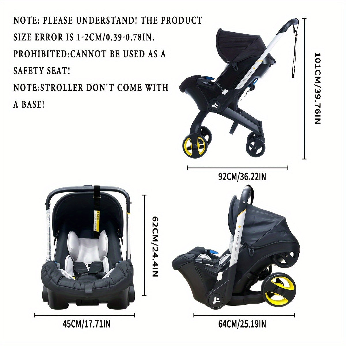 Sayohat va xarid qilish uchun kompakt bolalar aravachasi, bitta o'rindiqli, orqa tomonga yotqizish imkoniyatli, oldinga qaragan