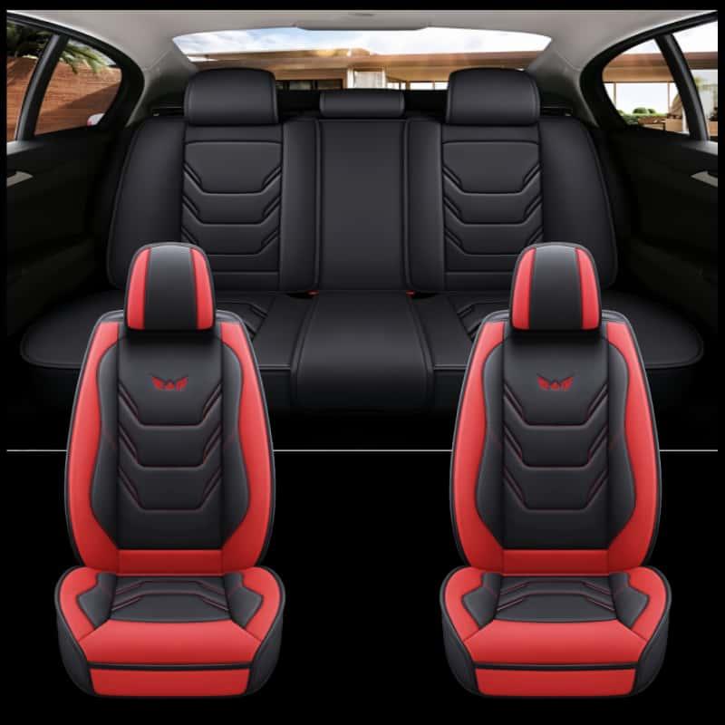 All-Season Premium PU Leather Car Seat Covers Universal Fit for Front and Rear