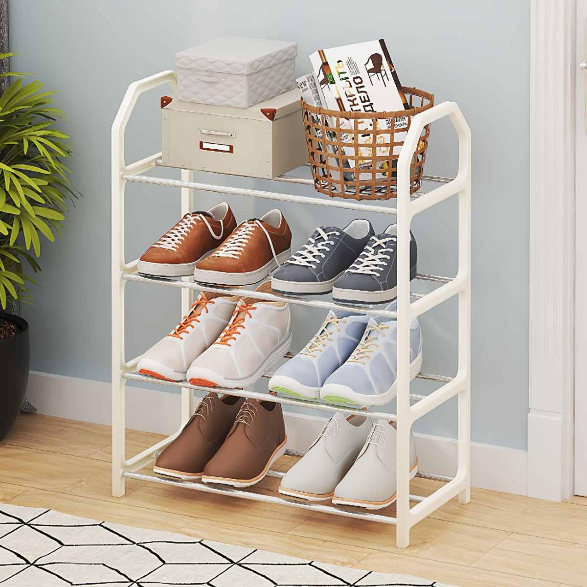 Multi-Layer Shoe Shelf Cabinet for Household and Rental Storage