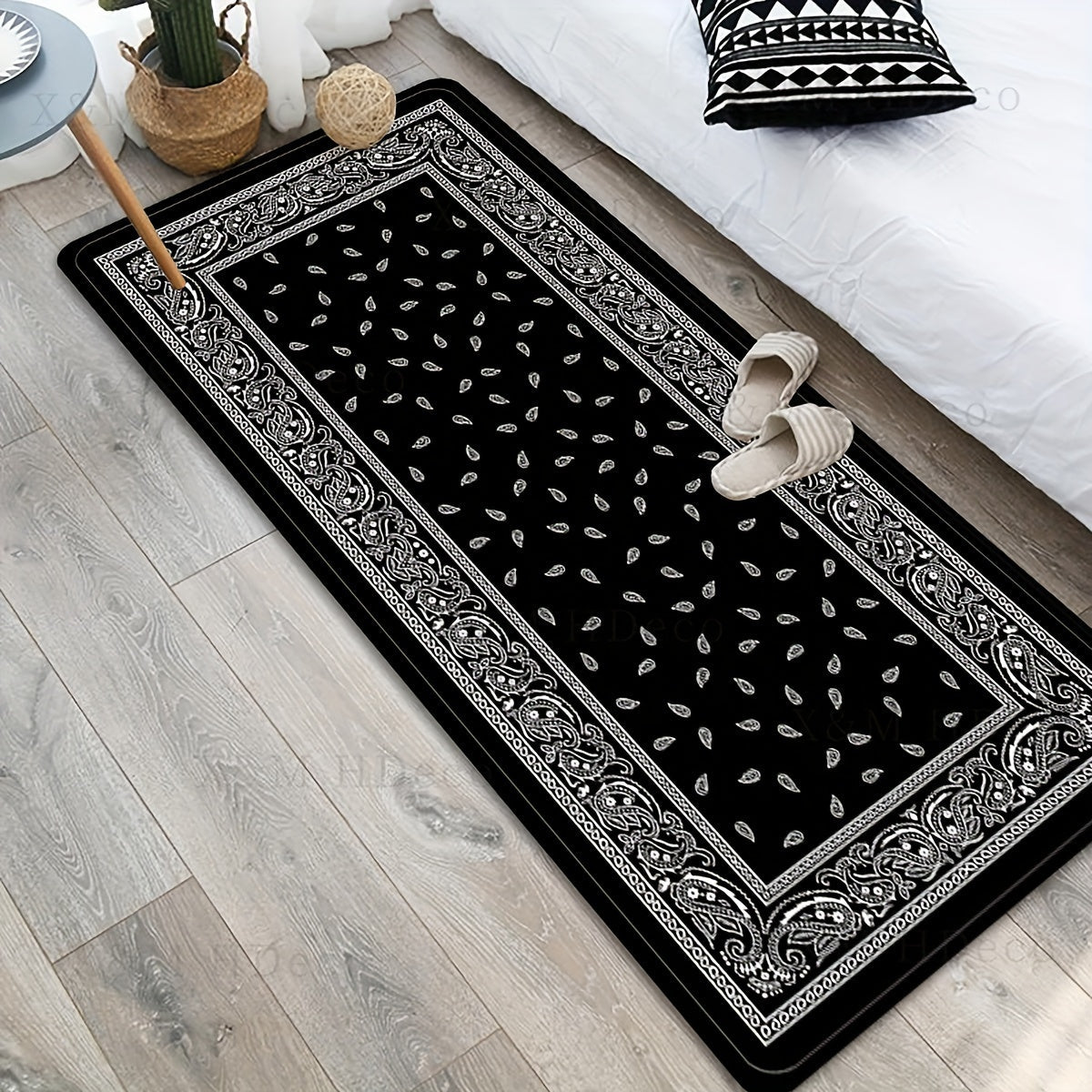 Oshxona, uy ofisi, lavabo, kir yuvish uchun suv o'tkazmaydigan, sirpanmaydigan ichki eshik poyabzali - tez quriydigan, singdiruvchi, qulay, 1 dona