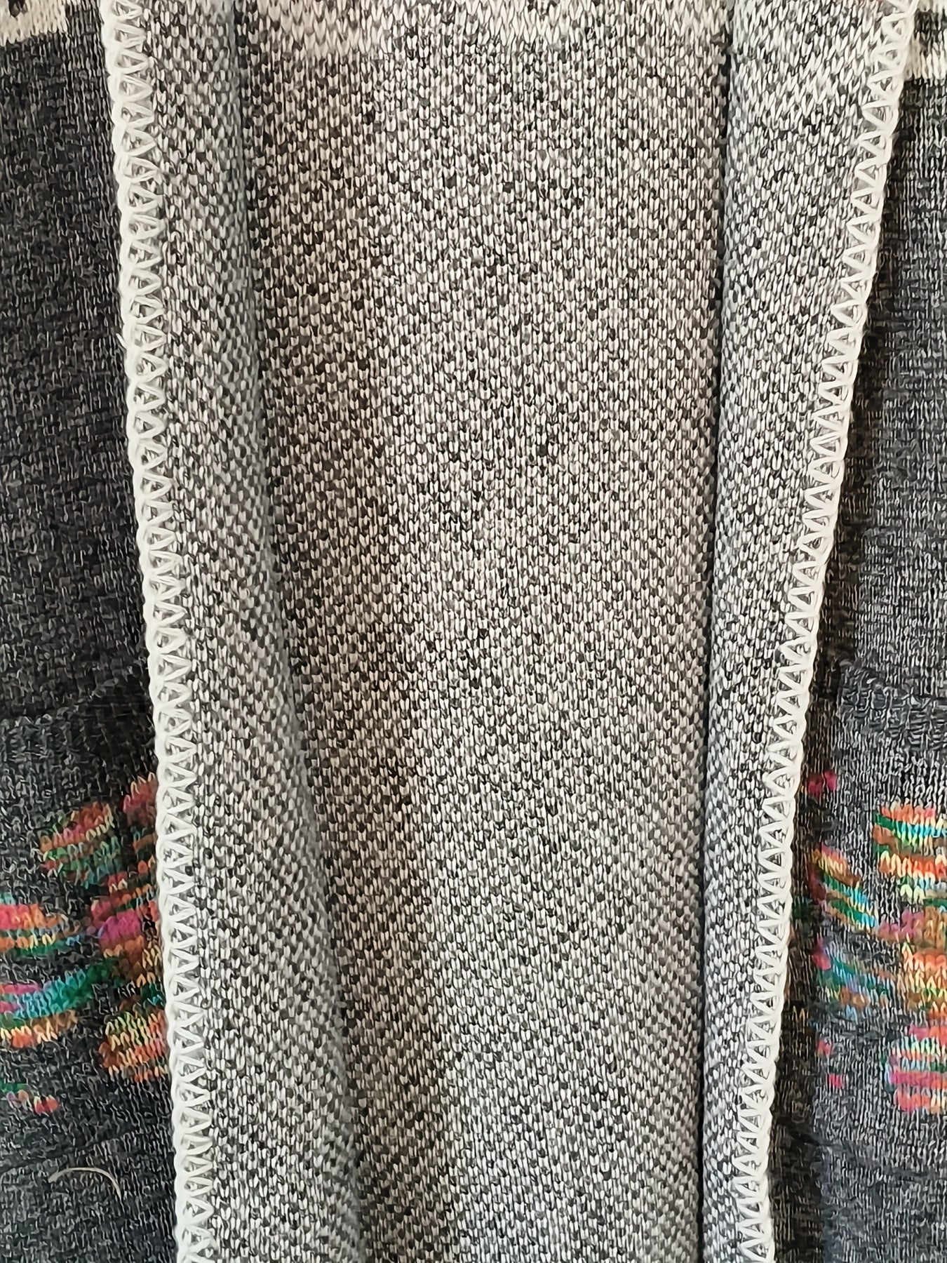 Plus Size Women's Open Front Cardigan Long Sleeve Geometric Pattern Polyester Outerwear