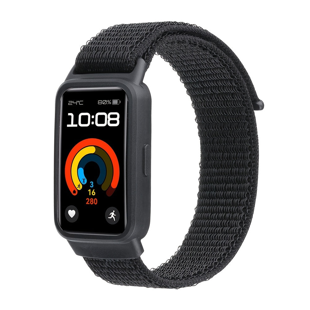 Nafas oladigan Naylon Loop Band uchun Aqlli soat Huawei Band 7 8 9 bilan mos keladi, sozlanadigan rang-barang moslashuv, erkaklar va ayollar uchun