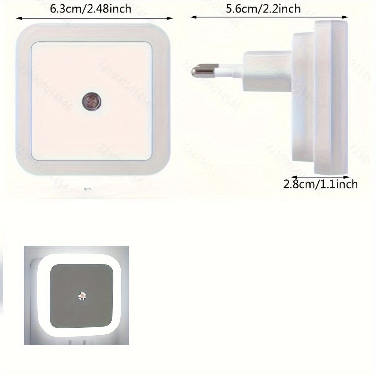 Smart Motion Sensor Night Light with Dusk Sensor LED Wall Plug Light for Kids Bedroom Stairs Kitchen Indoor White