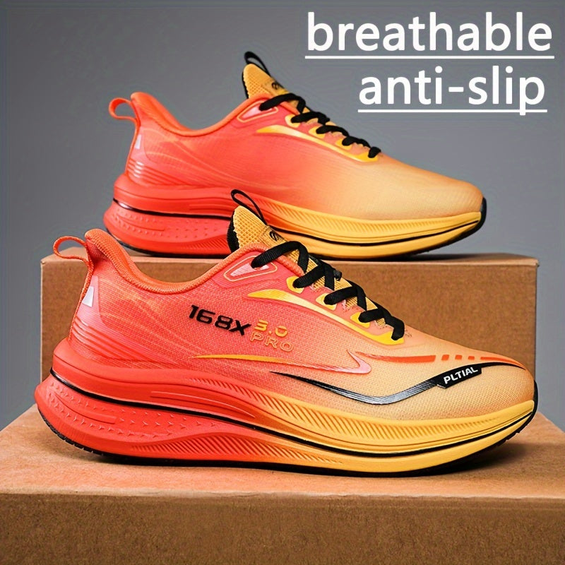 Мужские тканевые дышащие беговые кроссовки, нескользящие, на шнуровке, для улицы