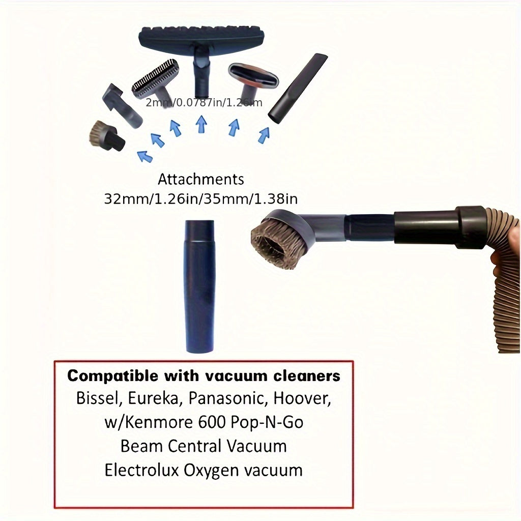 Vakuum Tügi Ulanish To'plami - Buloq va Quruq/Yuvish Vakuumlariga mos keladigan 6 dona mustahkam plastik ulanishlar o'z ichiga oladi.