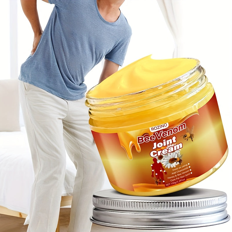 Crema de masaje articular con veneno de abeja 150g, crema corporal hidratante y reafirmante con manzanilla, girasol, aloe, hipoalergénica