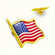 Pack of 100 American Flag Lapel Pins Alloy Patriotic Accessories for Independence Day