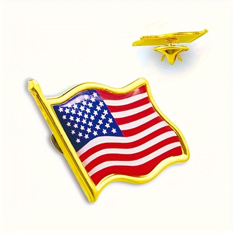 Pack of 100 American Flag Lapel Pins Alloy Patriotic Accessories for Independence Day