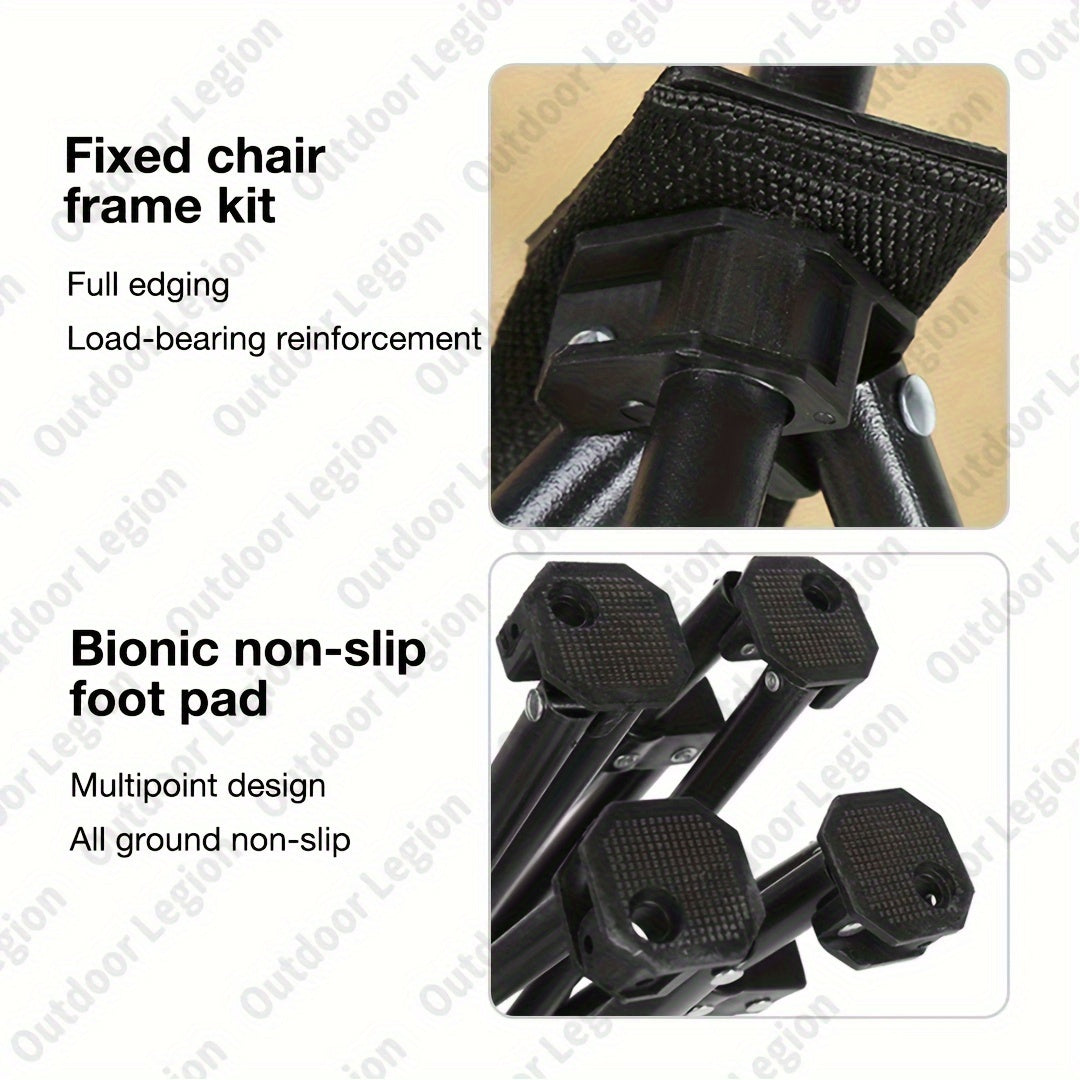 Lightweight Folding Chair with High Back for Camping Fishing and Outdoor Activities