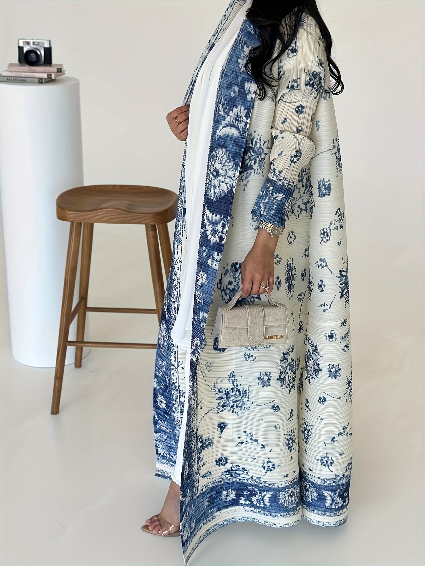 Plus Size Women's Abaya Kaftan Floral Print Loose Fit Breathable Summer Seasonal Layering