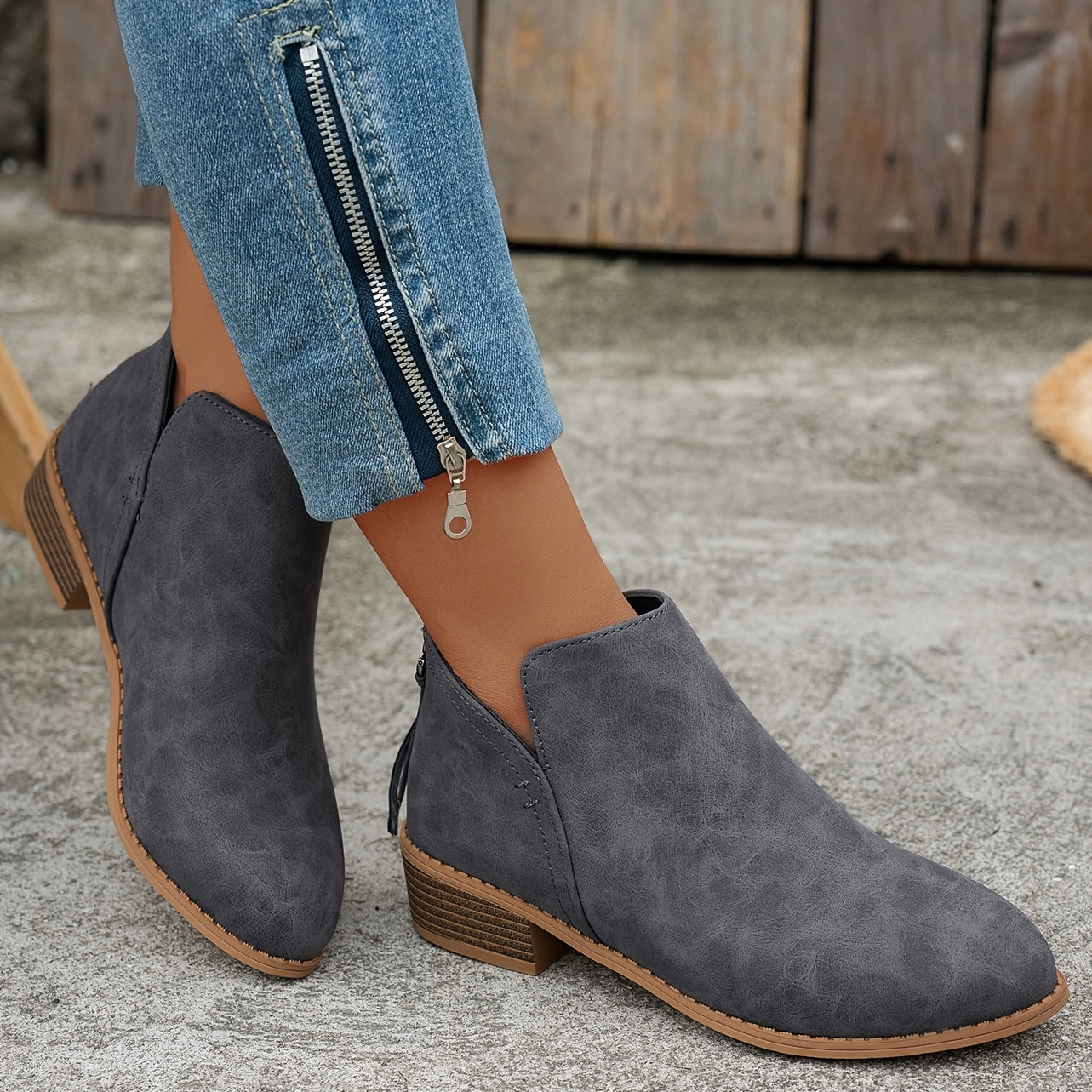 Women's Ankle Boots Slip-On Short Light Colors for Daily Wear