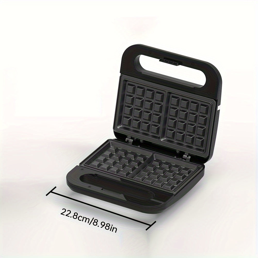 Yuqori tezlikda isitadigan, yopishmaydigan qoplamali vafli tayyorlagich. Portativ, bosish bilan boshqariladigan va Yevropa standart rozetkaga ega. Oilaviy nonushta uchun 1000W dan kam kuch bilan bardoshli plastmassa konstruktsiya.